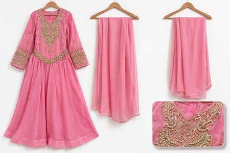 women chiffon shalwar kameez used good condition medium size