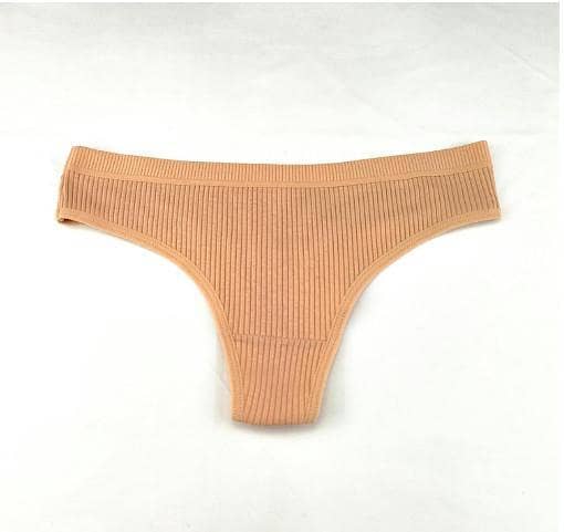 1 Pcs Women's Cotton Seamless Low Waist Briefs – Solid Color Breathable Underwear R5904