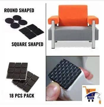 T  Self-Adhesive Anti-Scratch Furniture Protector Pads – Non-Slip Gripper Pads for Chairs, Tables, and Other Furniture Legs | Premium Noise Insulation and Floor Protection with Round Felt Covers
