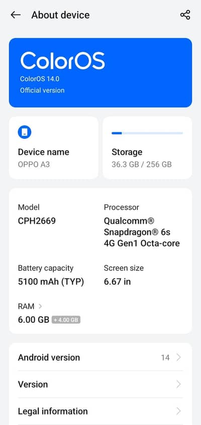OPPO A3 6/256