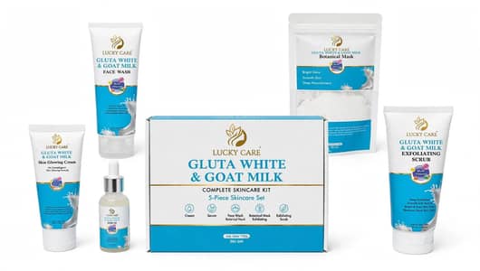 Lucky Care Gluta white And Goat Milk Whitening Facial Kit 5 in 1