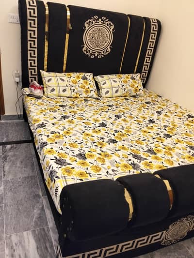 like new solid wooded bed for sale