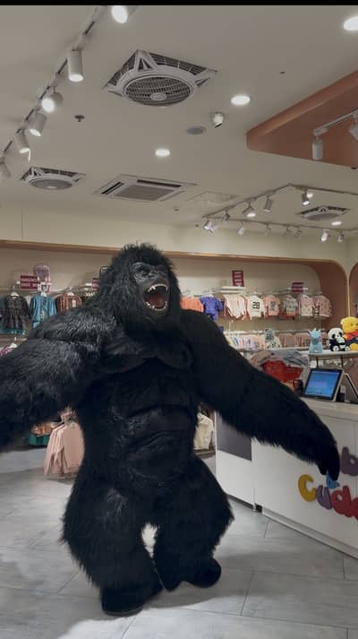 2 Gorilla costume for sale 9 foot hieght grey and black