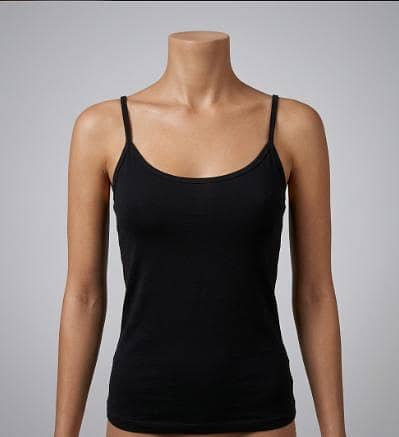 1 PCS Women's Cotton Cami Tank Top – Sleeveless Spaghetti Strap Camisole Innerwear [BLACK ] R5968
