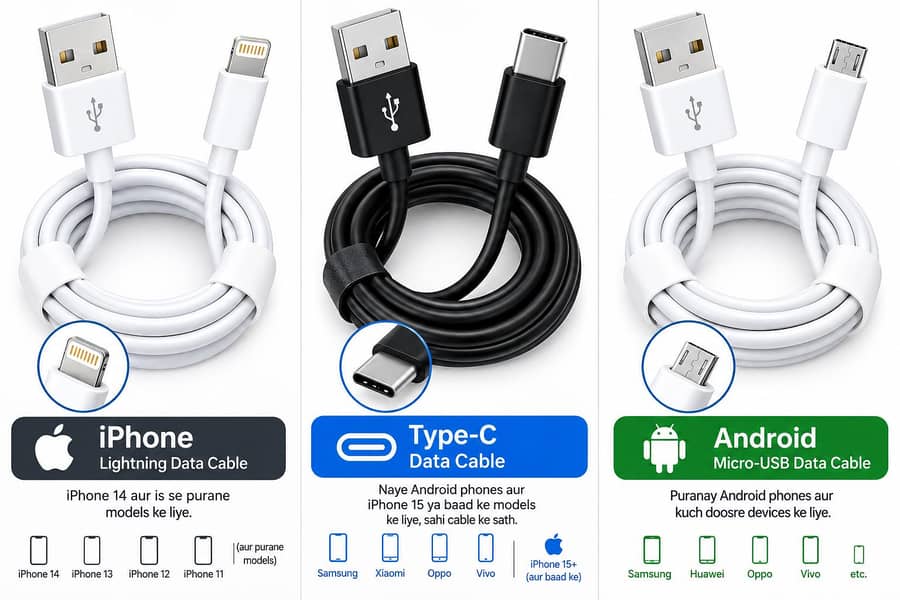 Original iPhone Lightning Fast Charging Data Cable 1M 1