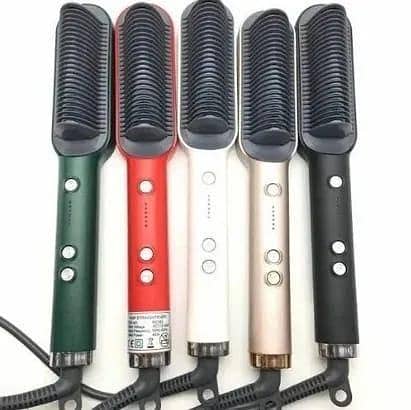 T  (Original) 909 Brush Hair Straightener Brush For Girls Comb Style / Hair Styling Hair Comb Brush with Temperature Adjustment 130 °C to 200°C OG28