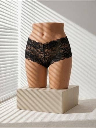 1 PCS Women's Sheer Lace Shorts – Elastic High-Stretch Underwear R5965