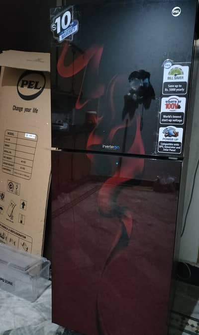 PEL InverterOn Flat Glass Door Refrigerator
