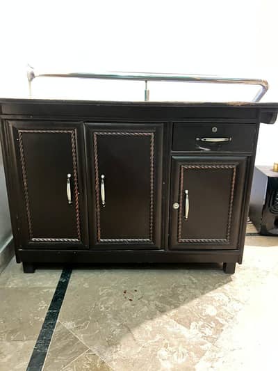wooden iron stand