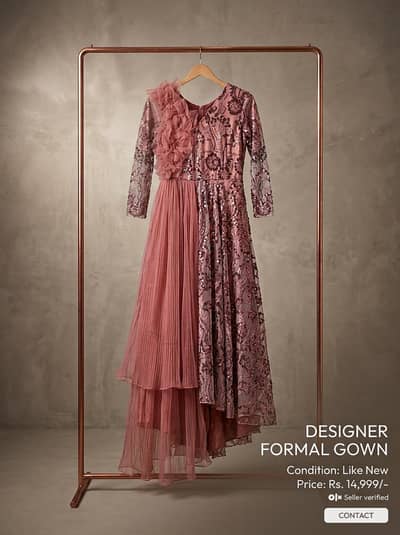Elegant Embroidered Fancy Maxi Frock / Designer Gown –