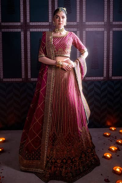 Neeshay 3 piece lehnga choli barat outfit (medium size)