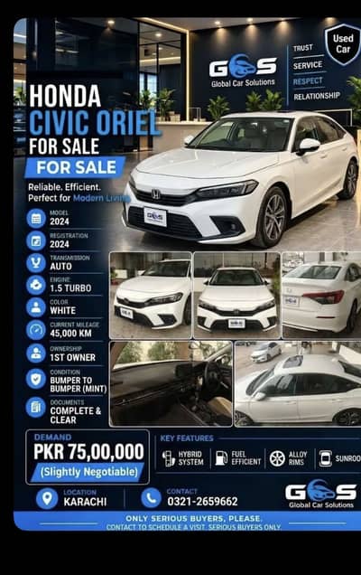 Honda Civic Oriel 2024