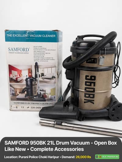 samford21L vacuum open box