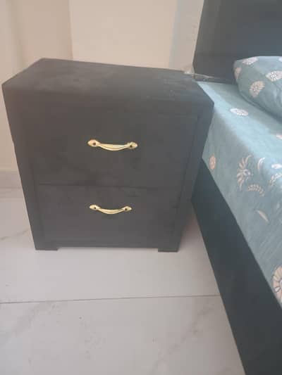 Bed and sidetables