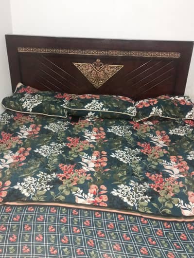 wooden bed