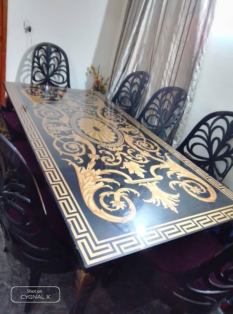 8 seater Versace dining table set 2