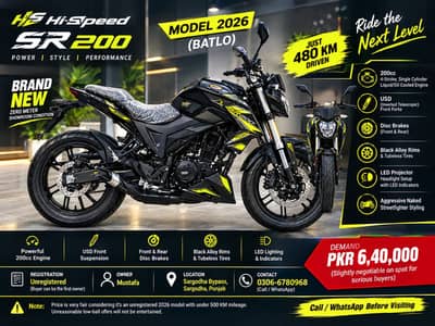Hi-Speed SR 200 (Batlo) Model 2026 - Like Brand new - Total Genuine