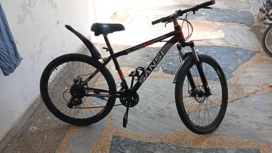 Black & Red Mountain Bicycle – Disc Brakes & Gears