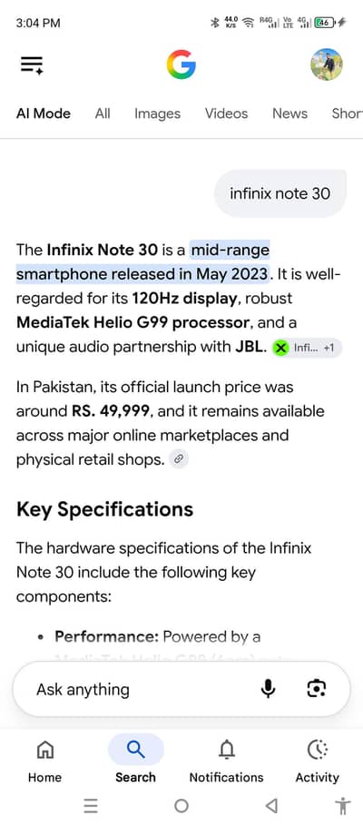 Infinix Note 30