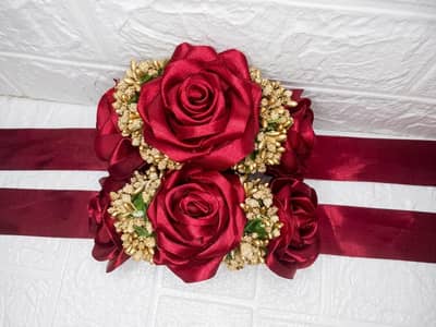 customized ribbon flower gajra's