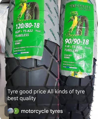 Timsun tyres 1 mouth used only condition 10 10