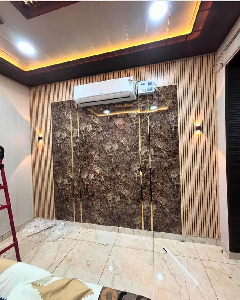 Wpc wallpanel-Fluted wall panel-Solid panel-Media wall-PVC wallpanel- 15