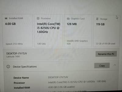 dell laptop i5 8th generation