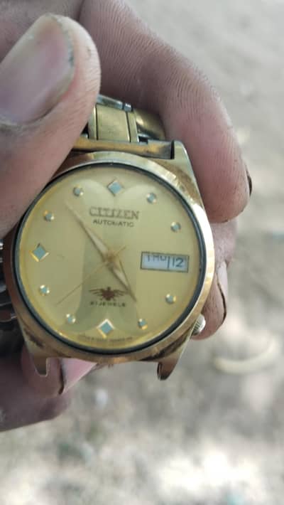 citizen automatic Gold Arabic vintage watch