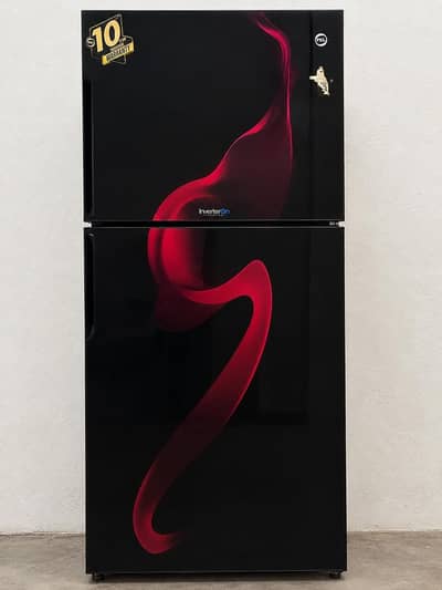PEL Inverter Refrigerator Double Door – Black & Red