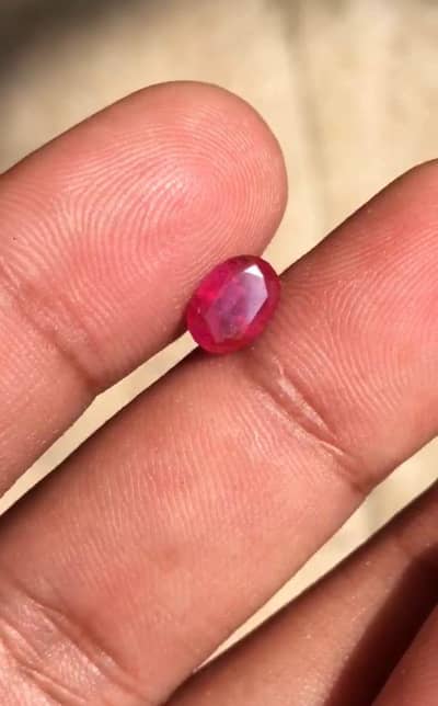 natural Afghanistan ruby with certificate