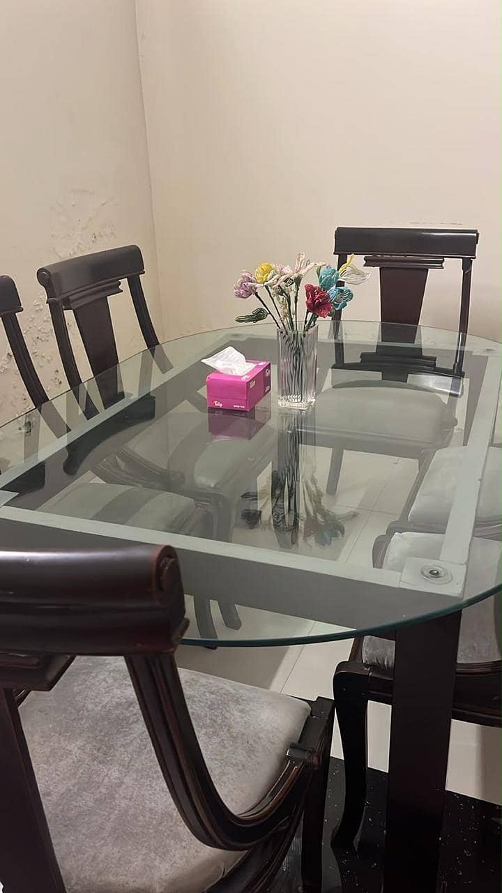 DINING TABLE WITH 6 CHAIRS SET 1