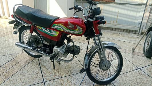 Honda CD 70 2022 Model – Red Color – For Sale