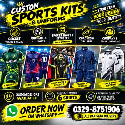  Custom Sports Kits & Uniforms – All Sports Available!