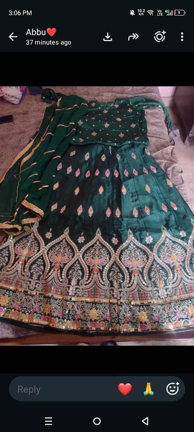 beautiful heavy embroidred wedding sharara