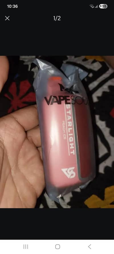 warning 18+ VapeSoul Starlight 80K (80,000 Puffs) - Peach Ice