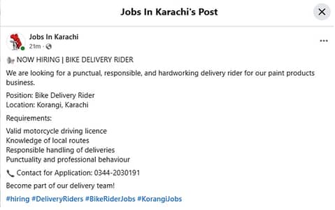 BIKE DELIVERY RIDER