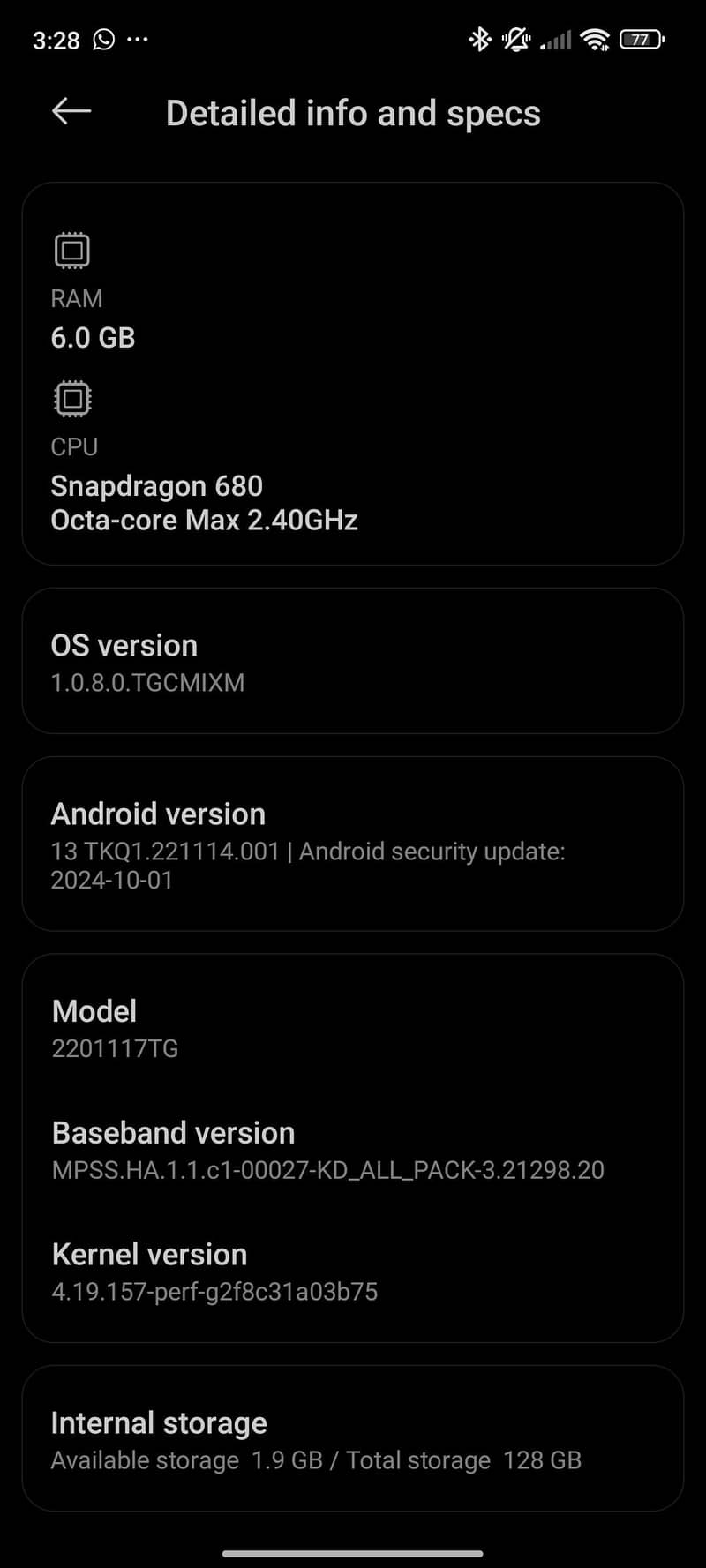 Xiaomi Redmi note 11 4