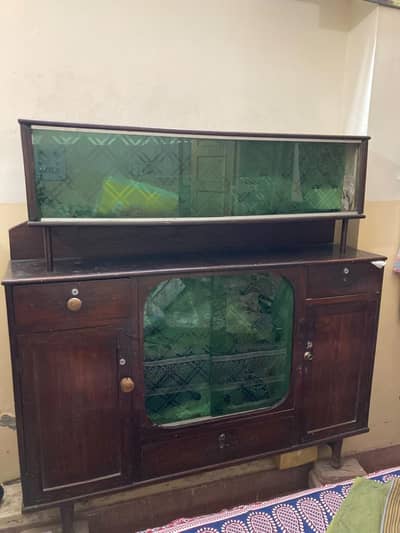 wooden showcase with cabinet for sale