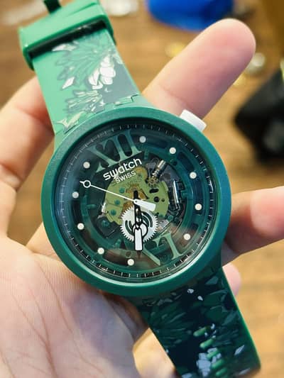 Swatch SB05G104 Camoflower Men’s Original Watch Aluminium Case 46mm