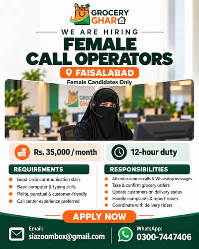 Call Operator Required | Jobs in Faisalabad | Call Center Jobs