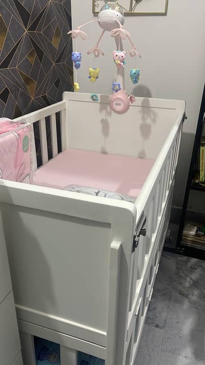 Wooden baby cot