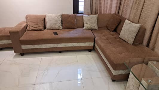 L shaped sofa set with automan 14 seaters total
