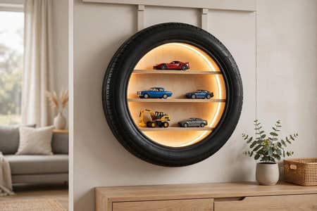 Wall Hanging Shelf with LED Light - Home Decoration Rack