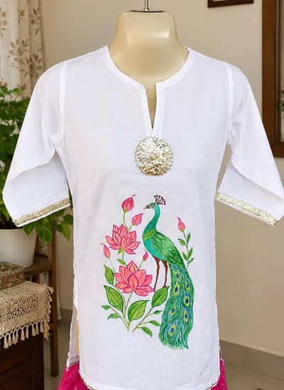 Customized Hand-painted dresses,nikkah/engagement dupattas,prayer mats