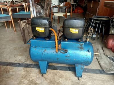Heavy Duty Double Motor Air Compressor - Excellent Condition