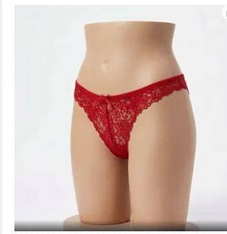 Women's Red Lace Stretch Inner Wear – Soft Floral Mesh Top Elastic Fit R5922