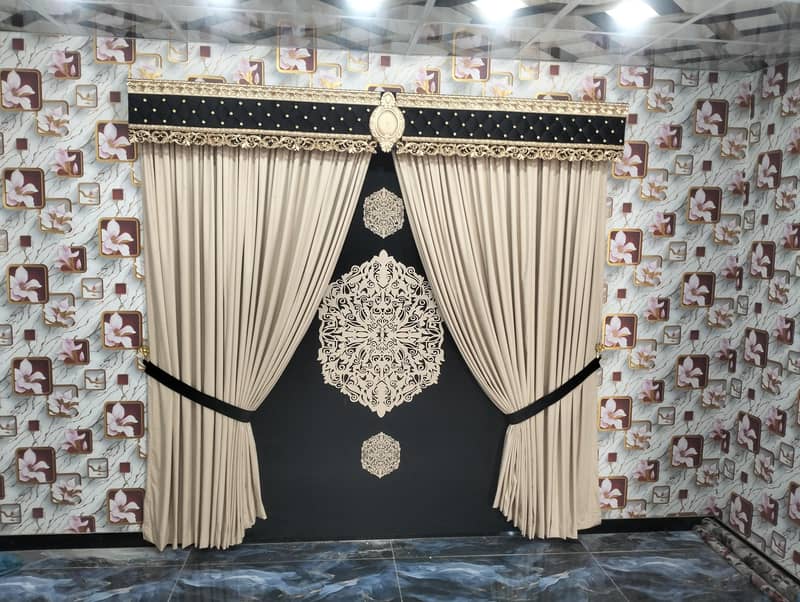 window curtains. 9