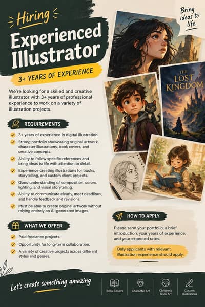 Experienced Illustrator Required