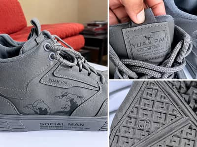 Men’s Grey Casual Sneakers – Stylish & Comfortable