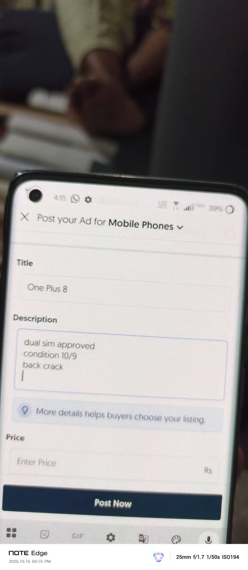 One Plus 8.8/128 7